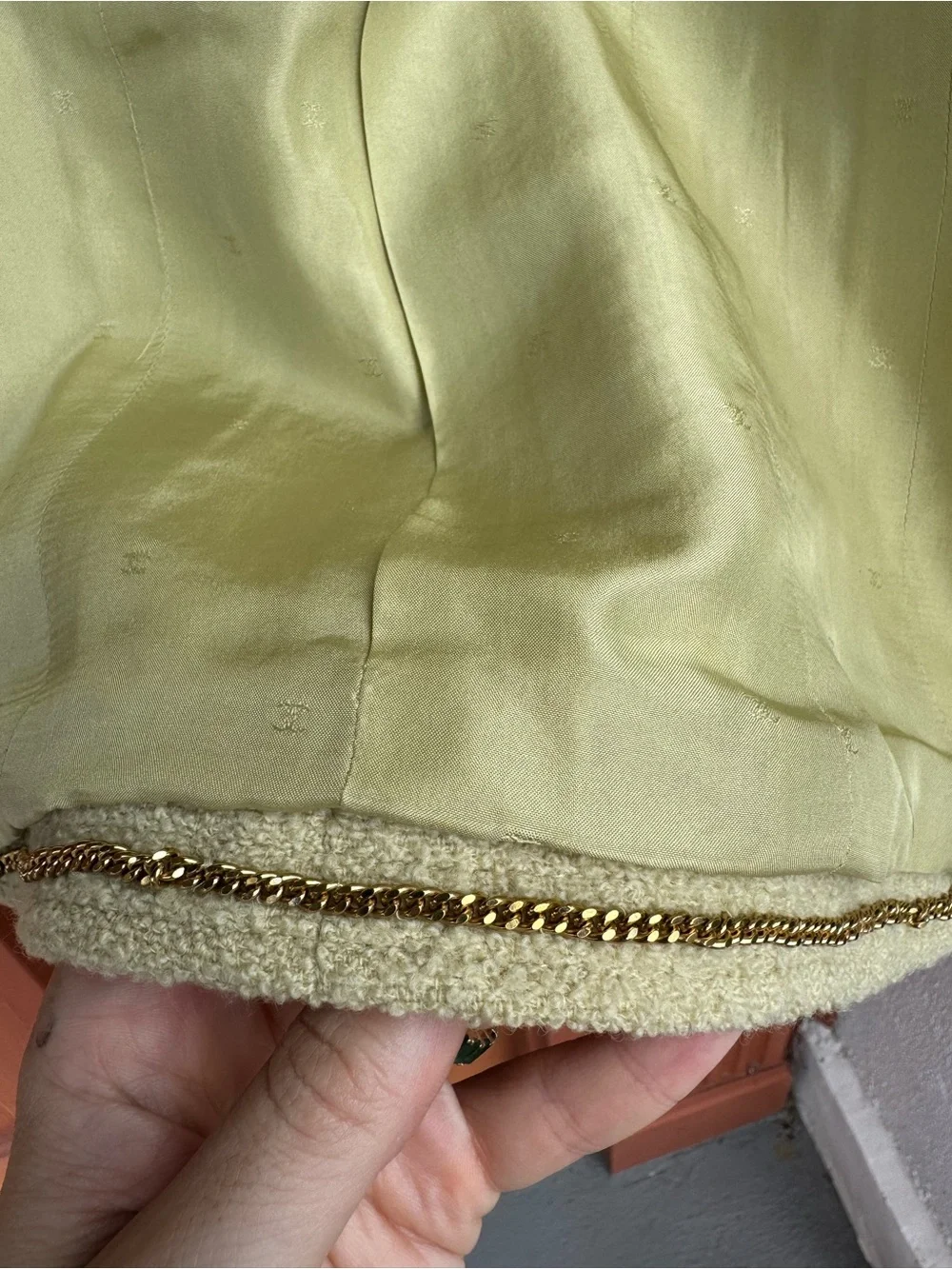 Chanel vintage documented 1993 soft green jacket